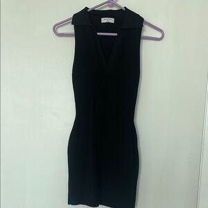 Aritzia Black Bodycon Dress with Collar